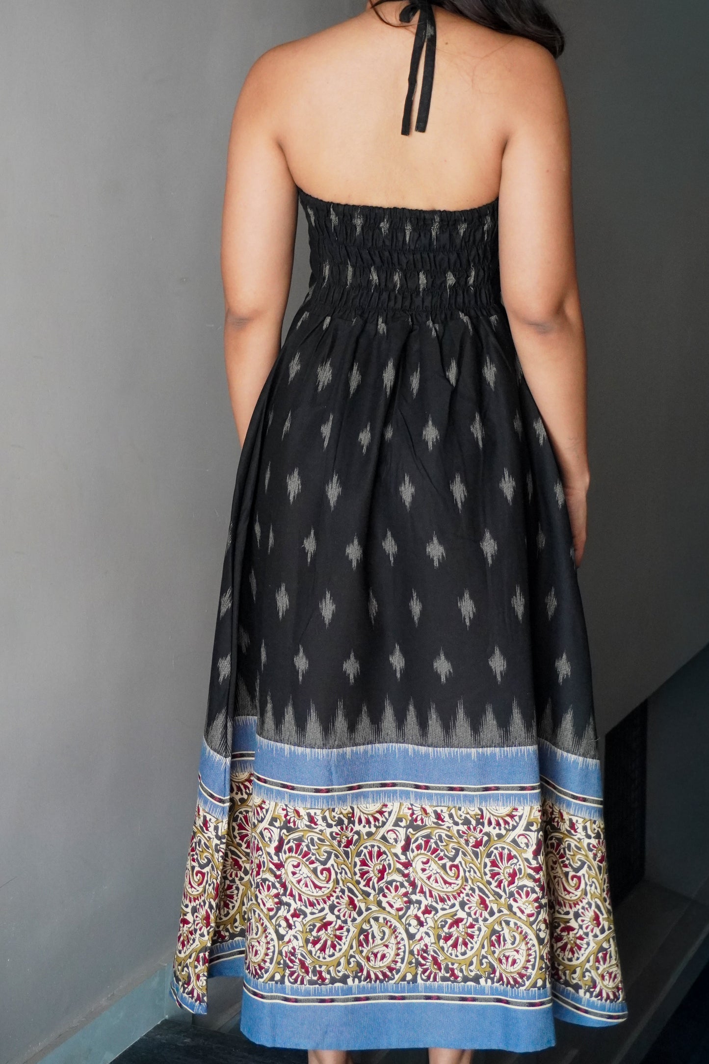 Ikat Kalamkari Long Dress