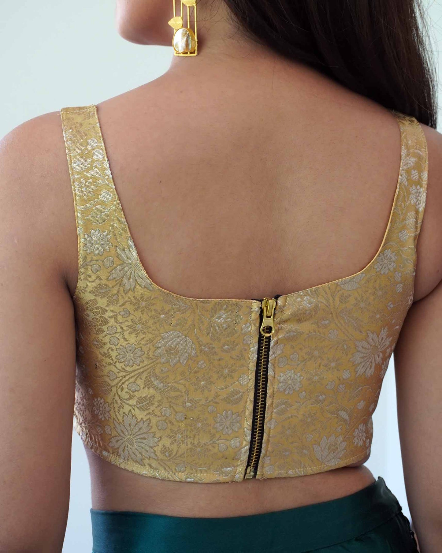Golden hour Banaras Silk Corset