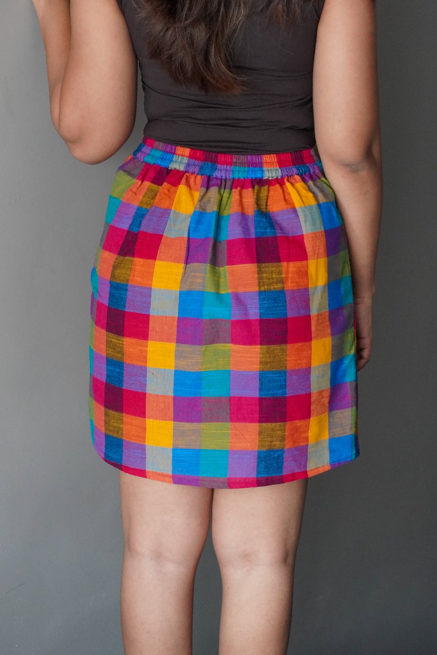 Madras check Skort
