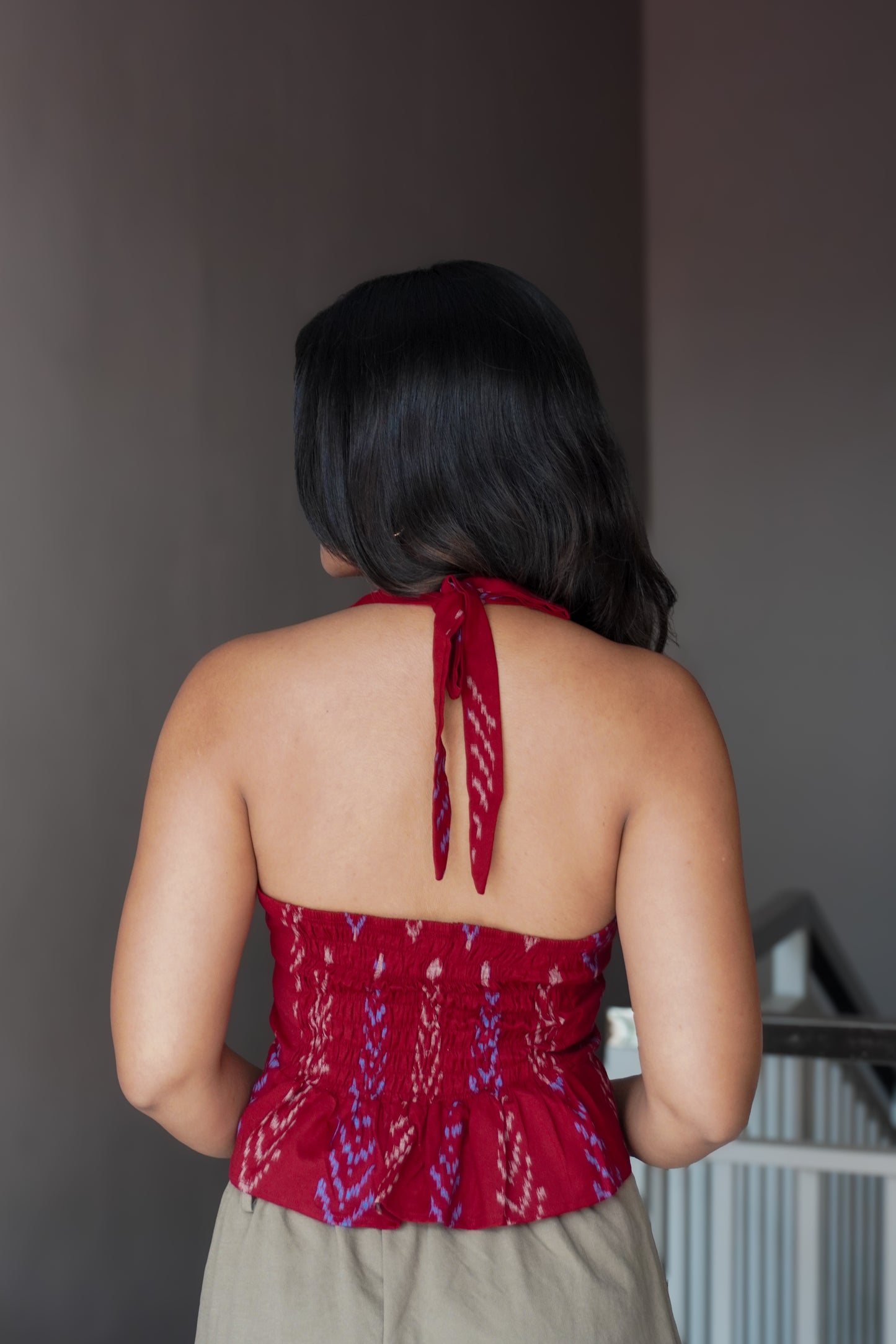 Ikat Halter Neck Top