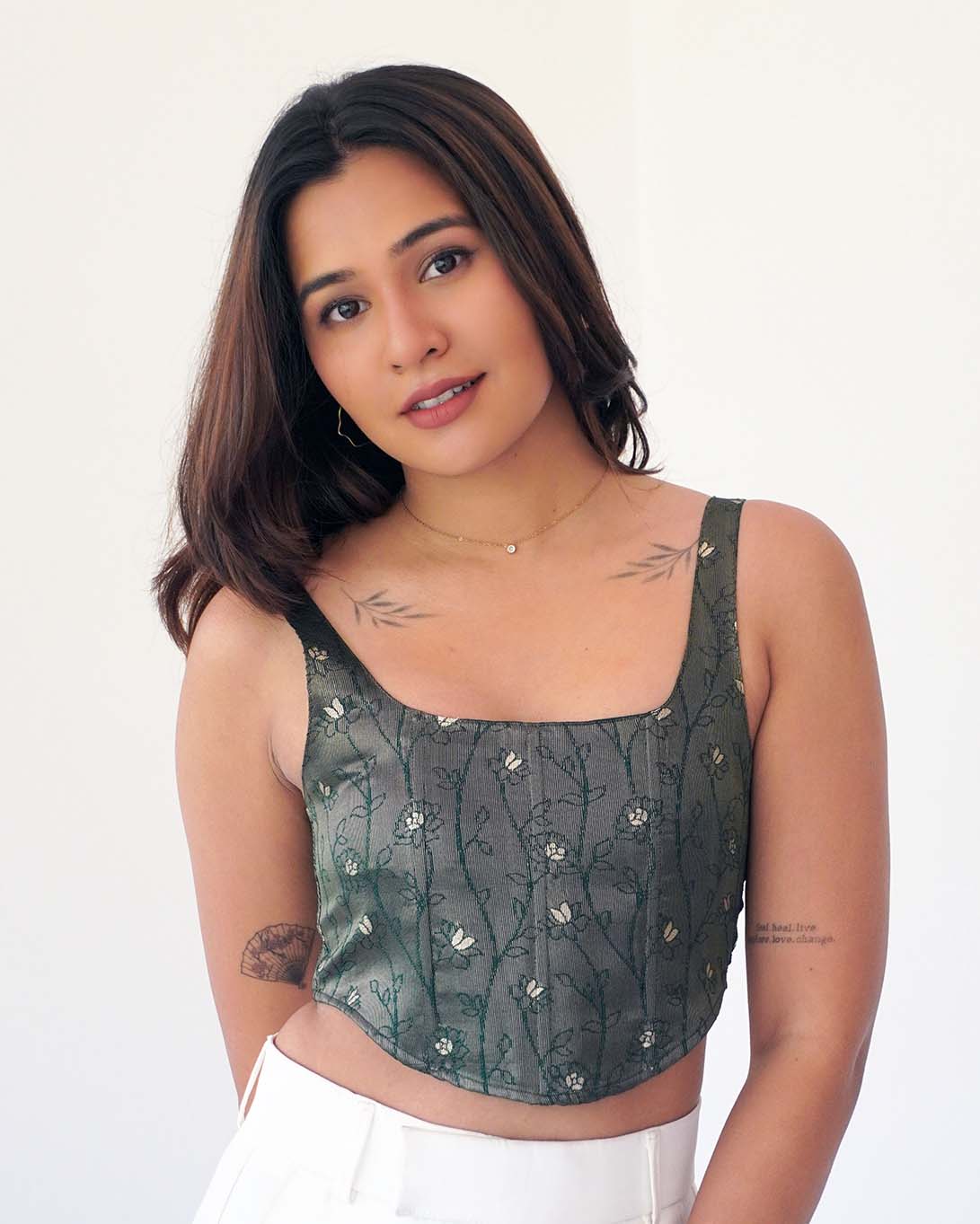 Ela Brocade Silk Corset