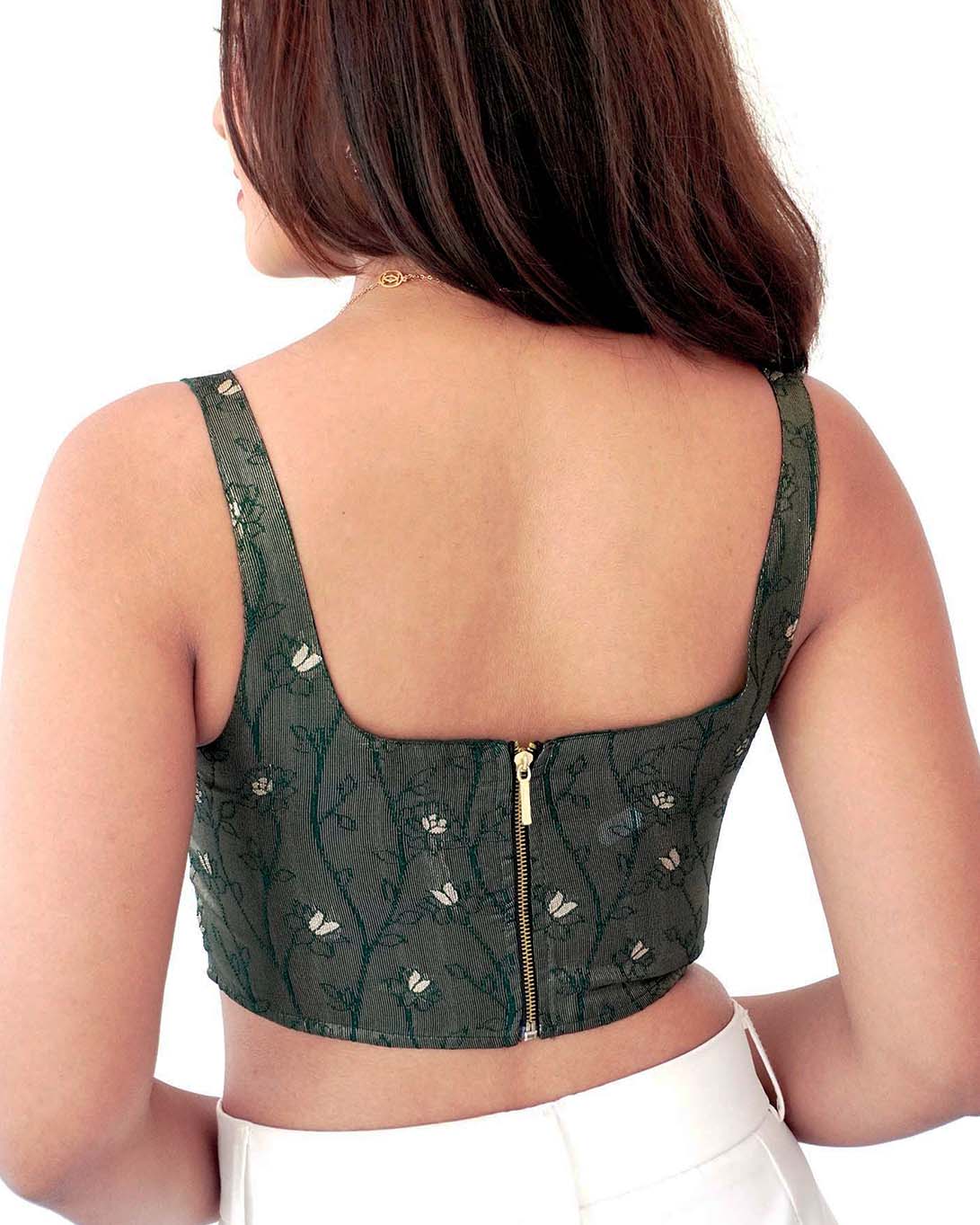 Ela Brocade Silk Corset