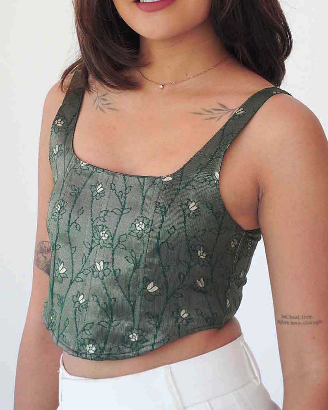 Ela Brocade Silk Corset