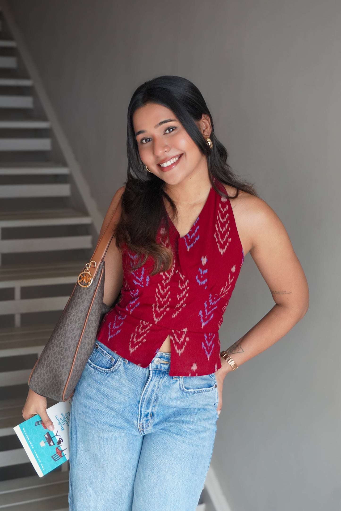 Ikat Halter Neck Top