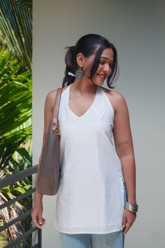 Mogra cotton corset back kurti