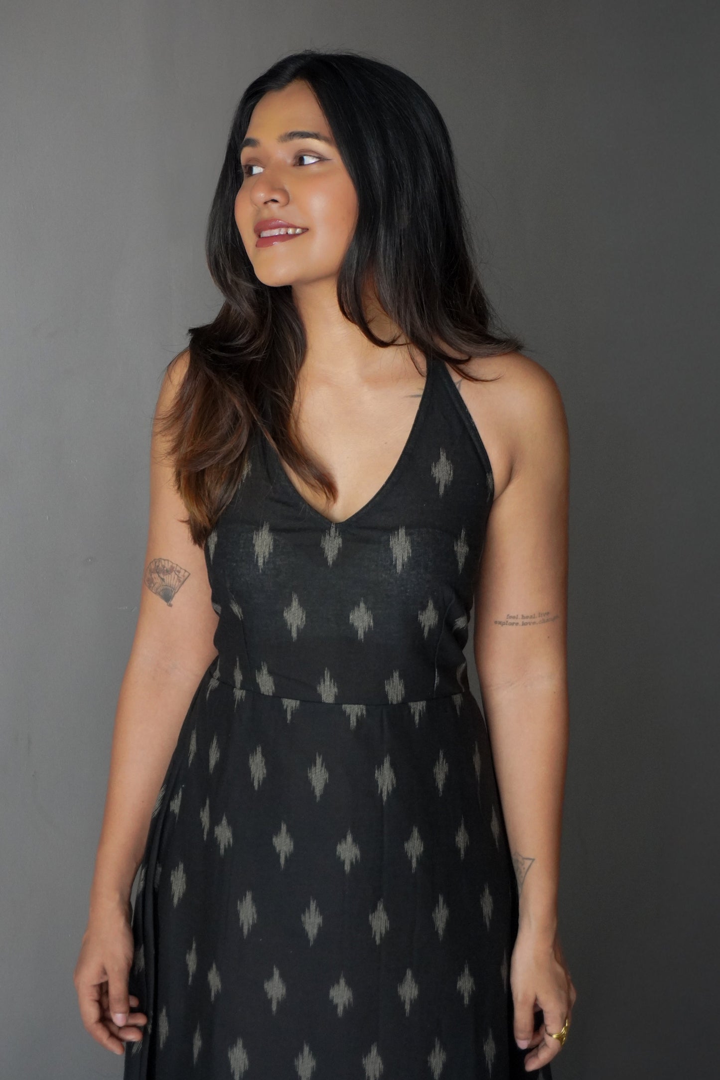 Ikat Kalamkari Long Dress