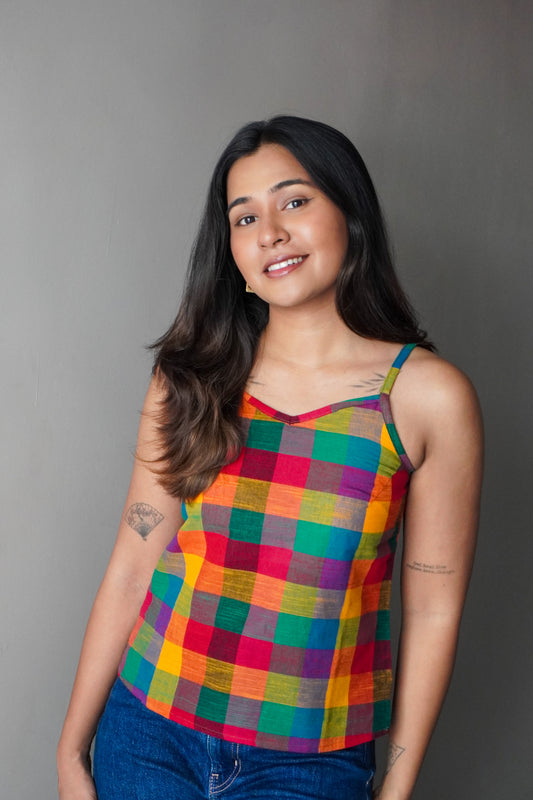Madras checks cami