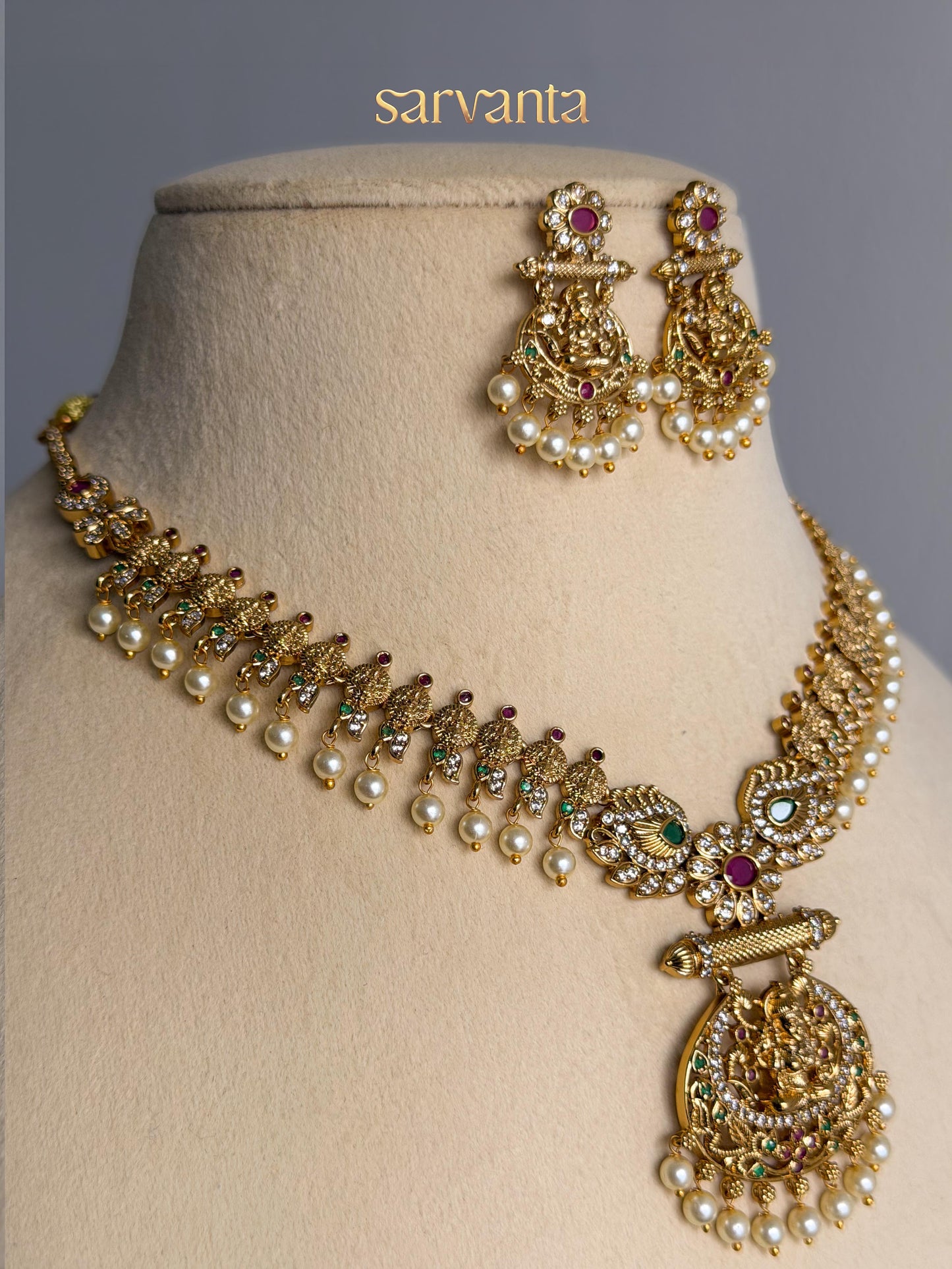 Lakshmi Pendant Set