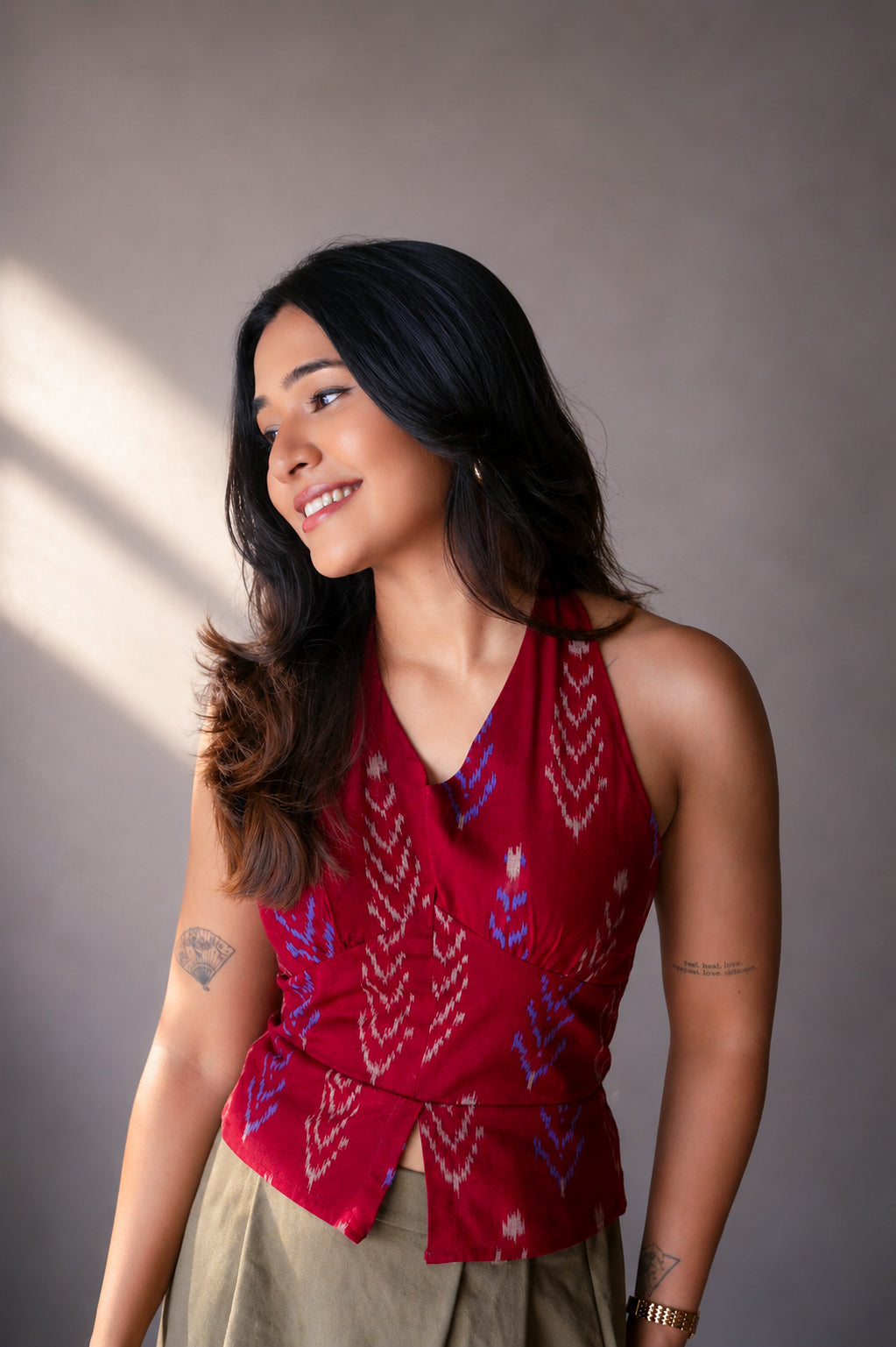 Ikat Halter Neck Top