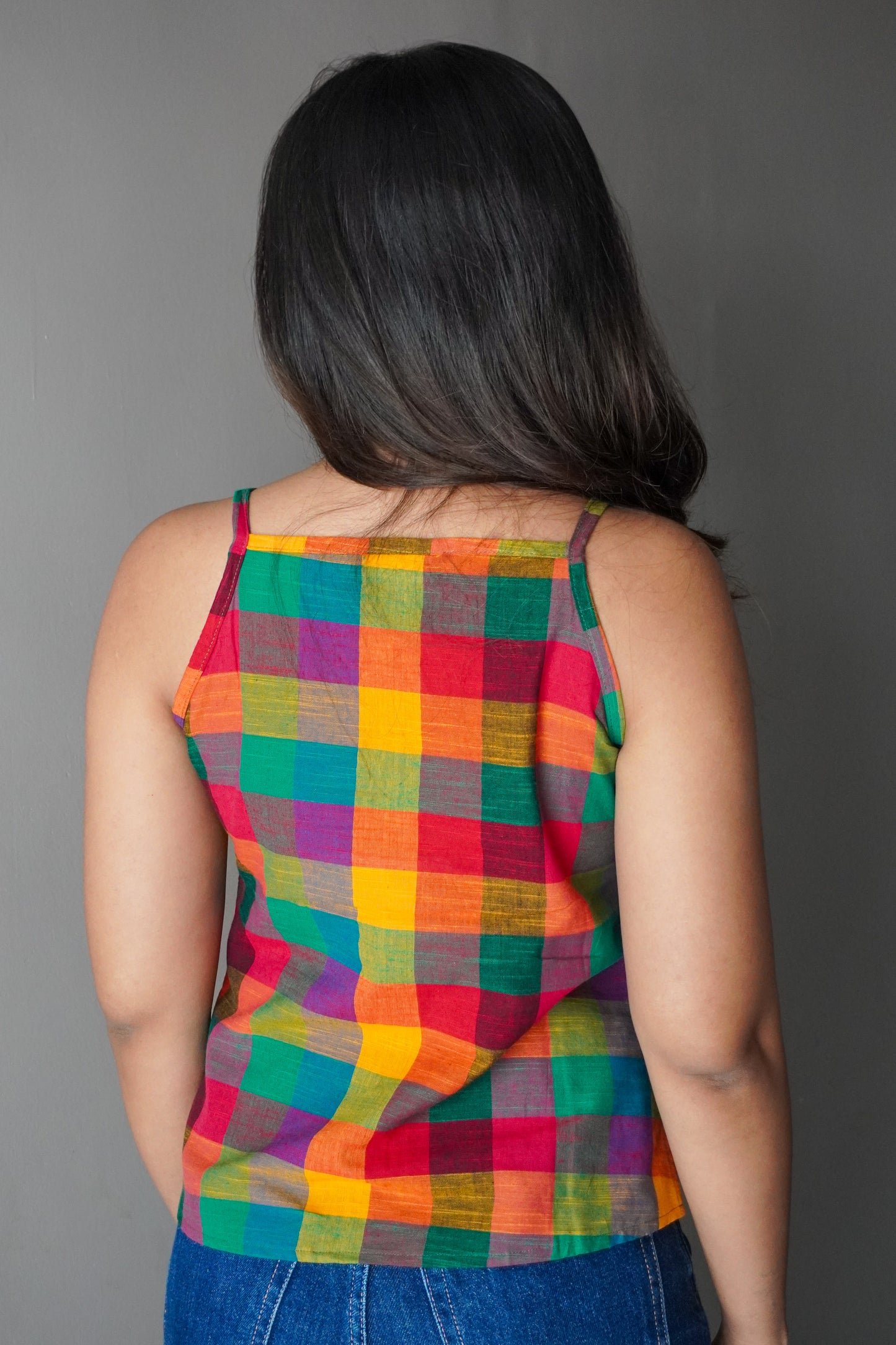 Madras checks cami