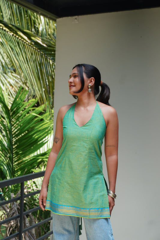 Mangalgiri cotton corset back kurti