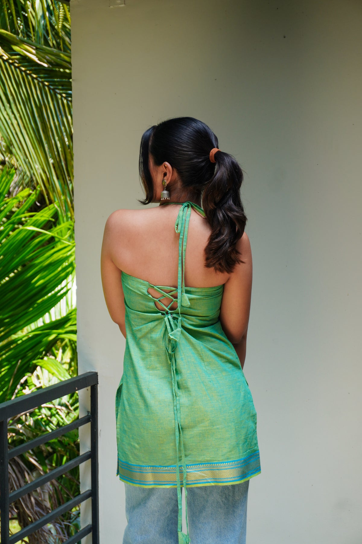Mangalgiri cotton corset back kurti