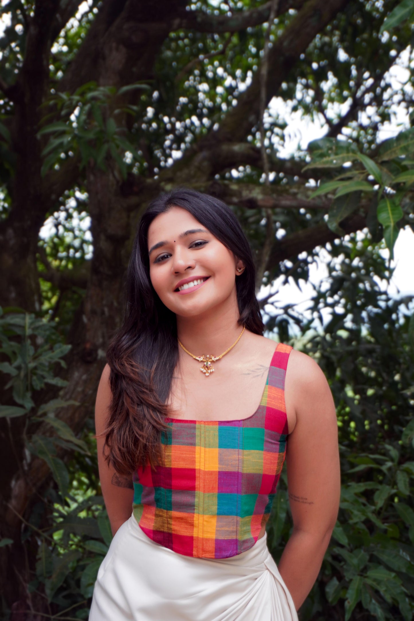 Madras Checks Corset