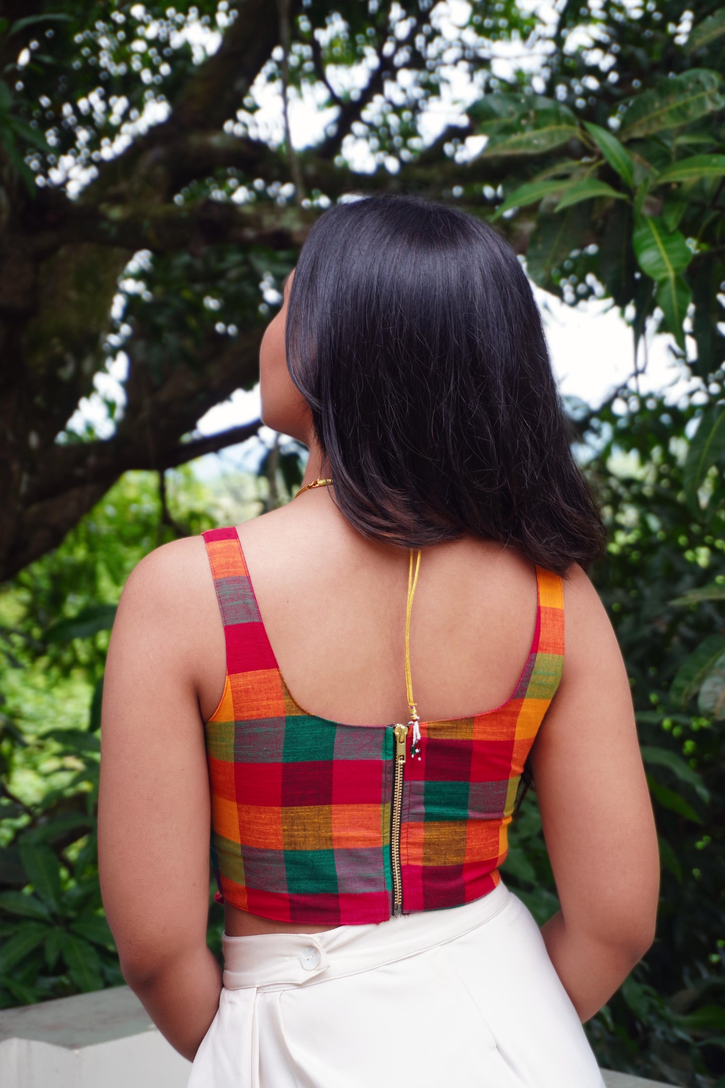 Madras Checks Corset